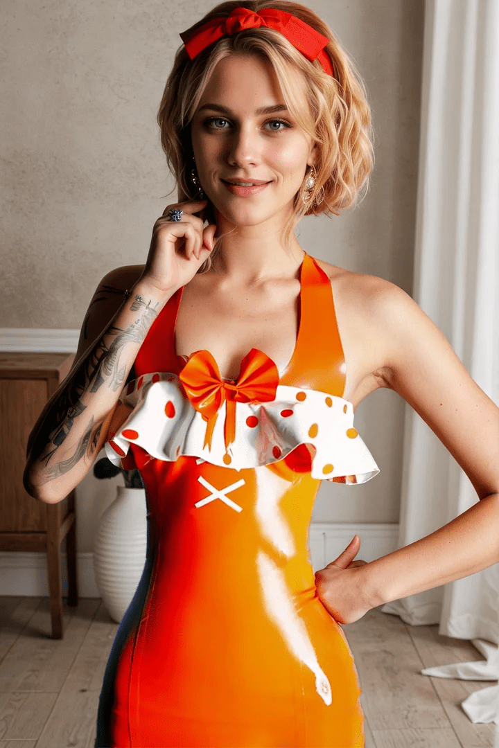 Easy Styling Ideas for Orange Bodycon Latex&nbsp;Dresses